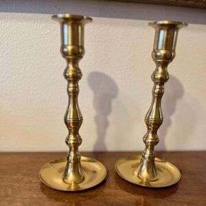 Brass candle holders